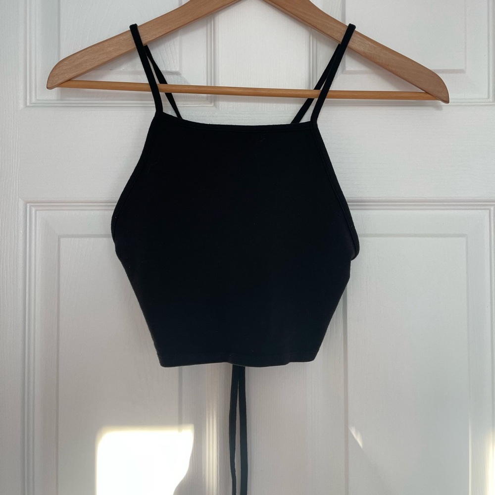 Garage Cropped Strappy Open Back Tank